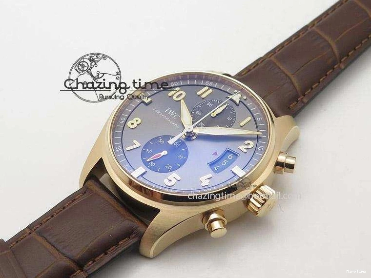 MIROTIME 0329 Pilot Chrono RG 3878 ZF Best Edition Grey Dial On Brown Leather Strap A UrbanChic 7330